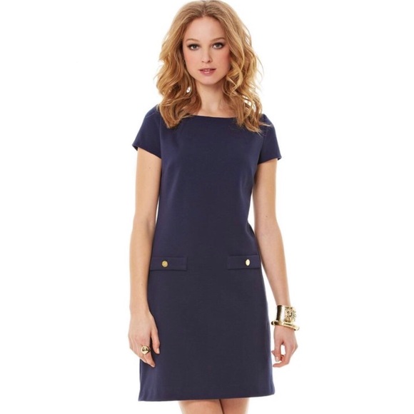 Lilly Pulitzer Dresses & Skirts - Lilly Pulitzer Layton Shift Blue Stretch Dress